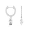 Marquise Diamond Drop Hoop Earrings - Image 5