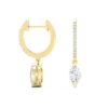 Marquise Diamond Drop Hoop Earrings - Image 2