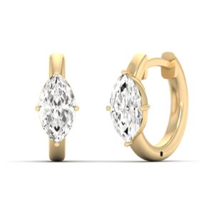 Marquise Diamond Huggies