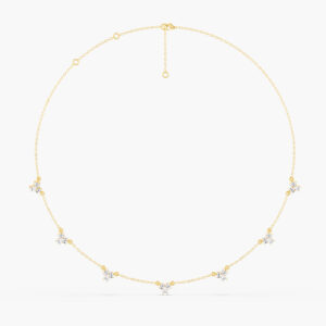 Trio Cluster Station Necklace