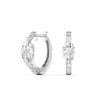 Emerald Cut Diamond Inside Out Hoop Earrings - Image 4