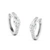 Emerald Cut Diamond Inside Out Hoop Earrings - Image 5