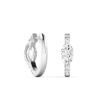Emerald Cut Diamond Inside Out Hoop Earrings - Image 6