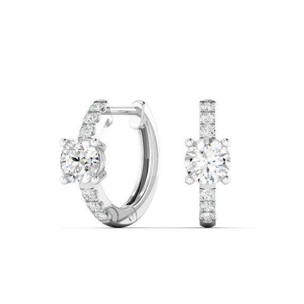 Pear Diamond Huggies with Pavé Accents