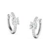 Pear Diamond Huggies with Pavé Accents - Image 5