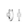 Pear Diamond Huggies with Pavé Accents - Image 6
