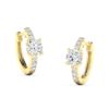 Pear Diamond Huggies with Pavé Accents - Image 2