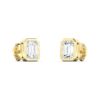 Emerald Diamond Bezel Set Studs - Image 5