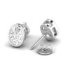 Oval Diamond Bezel Set Studs - Image 5