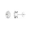 Oval Diamond Bezel Set Studs - Image 7