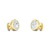 Oval Diamond Bezel Set Studs - Image 2