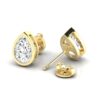 Pear Diamond Bezel Set Studs - Image 6