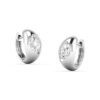 Dome Shaped Pear Diamond Huggies - Image 2