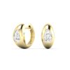 Dome Shaped Pear Diamond Huggies - Image 4