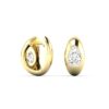 Dome Shaped Pear Diamond Huggies - Image 6