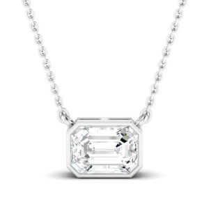 Emerald Bezel Necklace