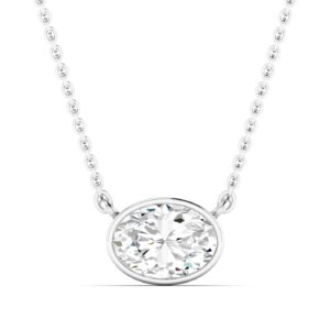 Oval Bezel Necklace
