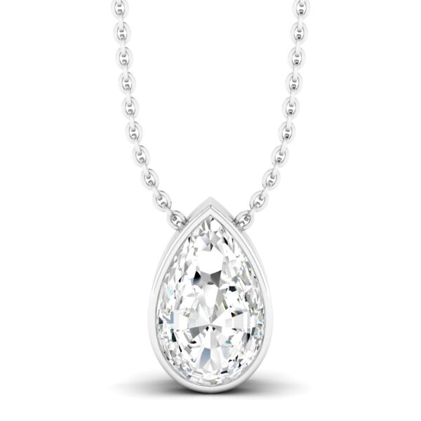 Pear Bezel Necklace