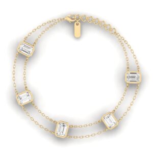 Duo Emerald Bezel Bracelet