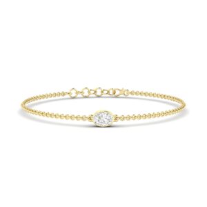 Single Oval Bezel Bracelet