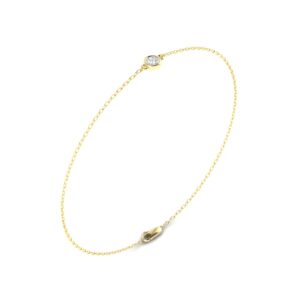 Single Round Bezel Bracelet