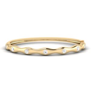 Ripple Diamond Bangle