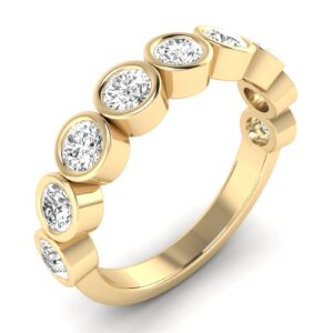 Half Eternity Bezel Round Ring